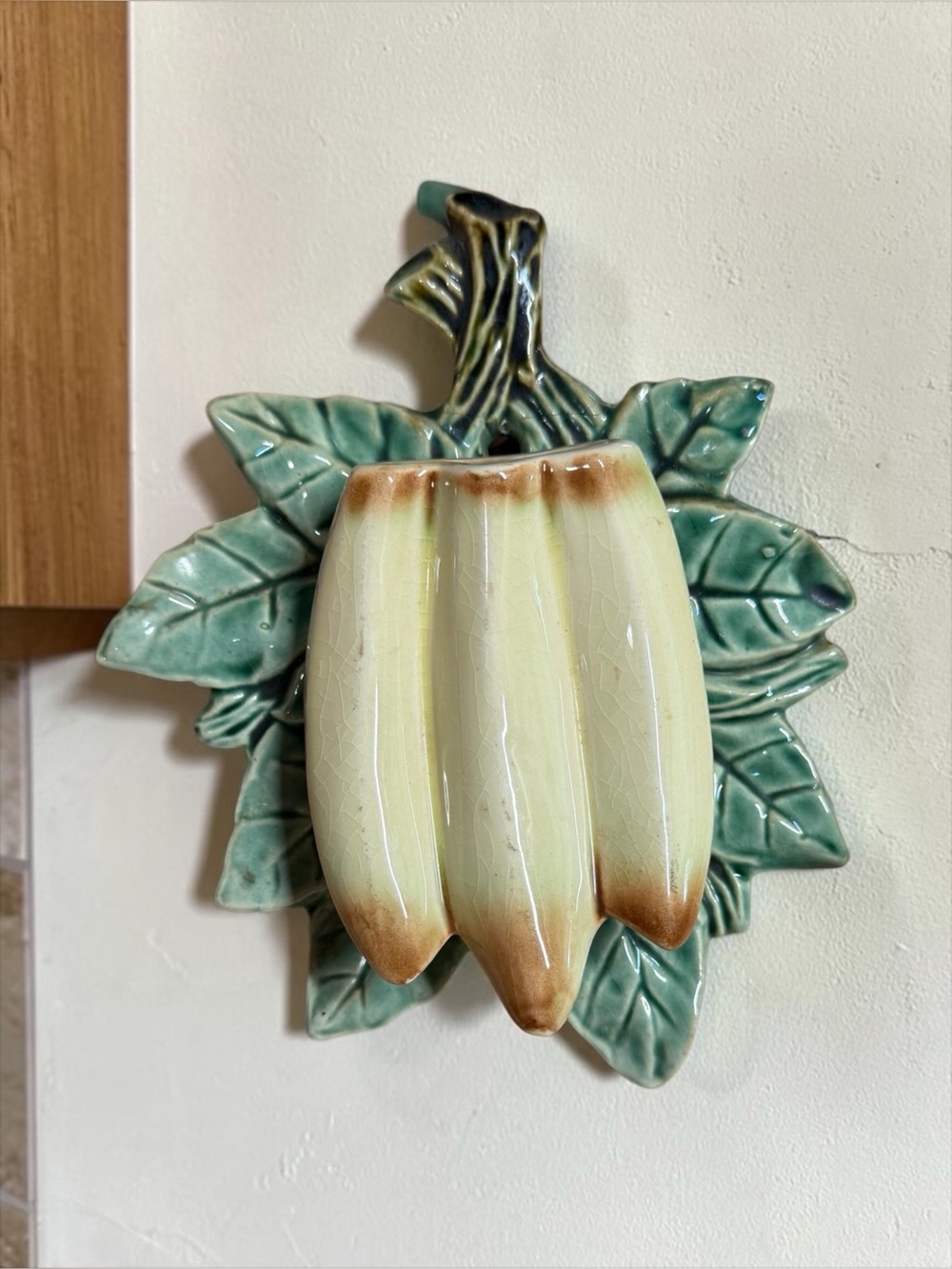 Vintage McCoy Pottery Banana Wall Pocket Planter Circa 1952